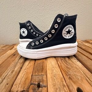 Converse Chuck Taylor All Star Move Platform High Top Black Sneakers 568497C